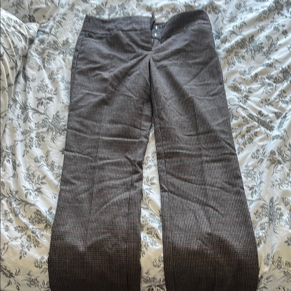 Brown Pinstripe Pants